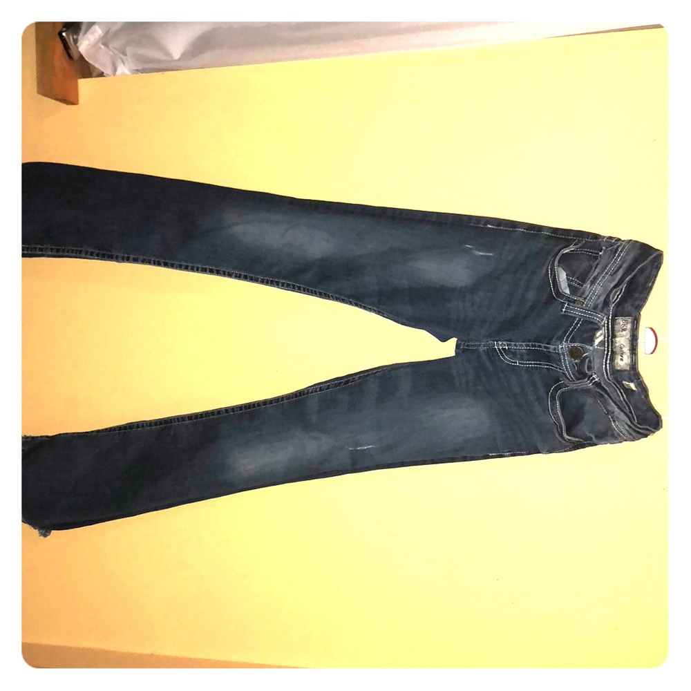 Lightly Distressed Bootcut Jean